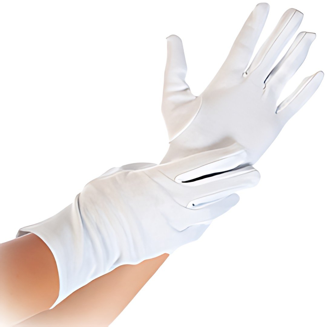 HYGOSTAR Gant en coton Blanc, M, 1 paire, blanc