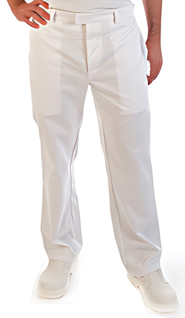 HYGOSTAR Pantalon agroalimentaire HACCP, XL, blanc