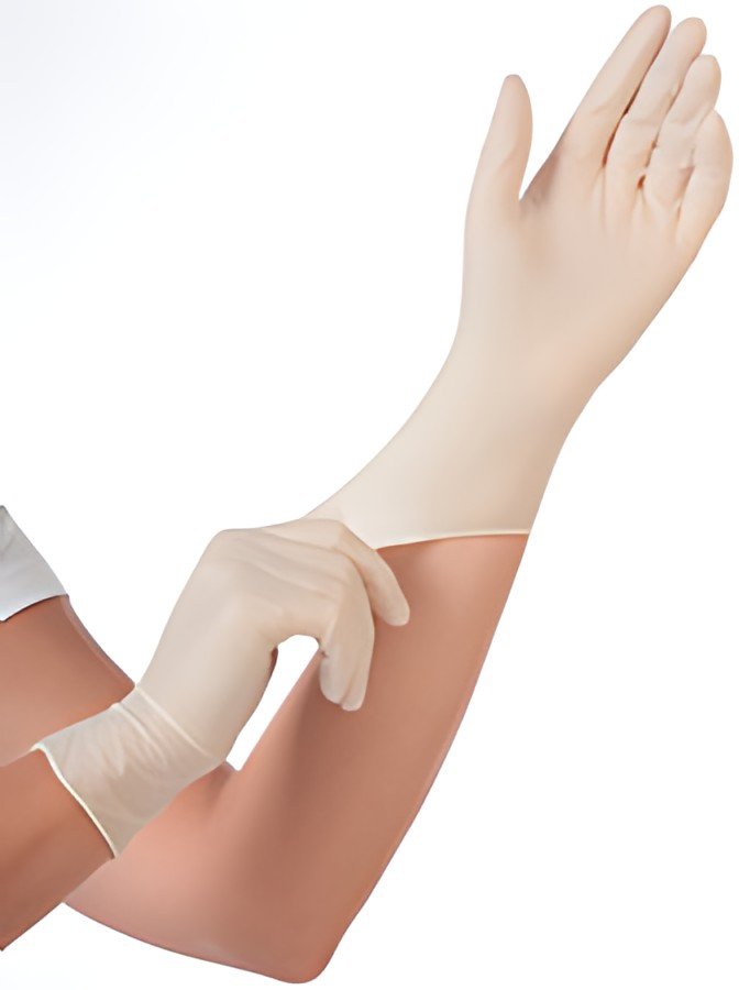 HYGONORM Gant en latex "SKIN LIGHT", L, blanc