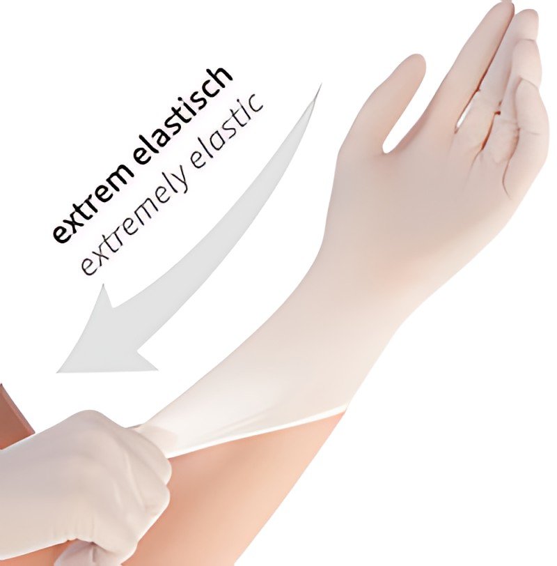 HYGOSTAR Gant en nitrile SAFE SUPER STRETCH, S, blanc