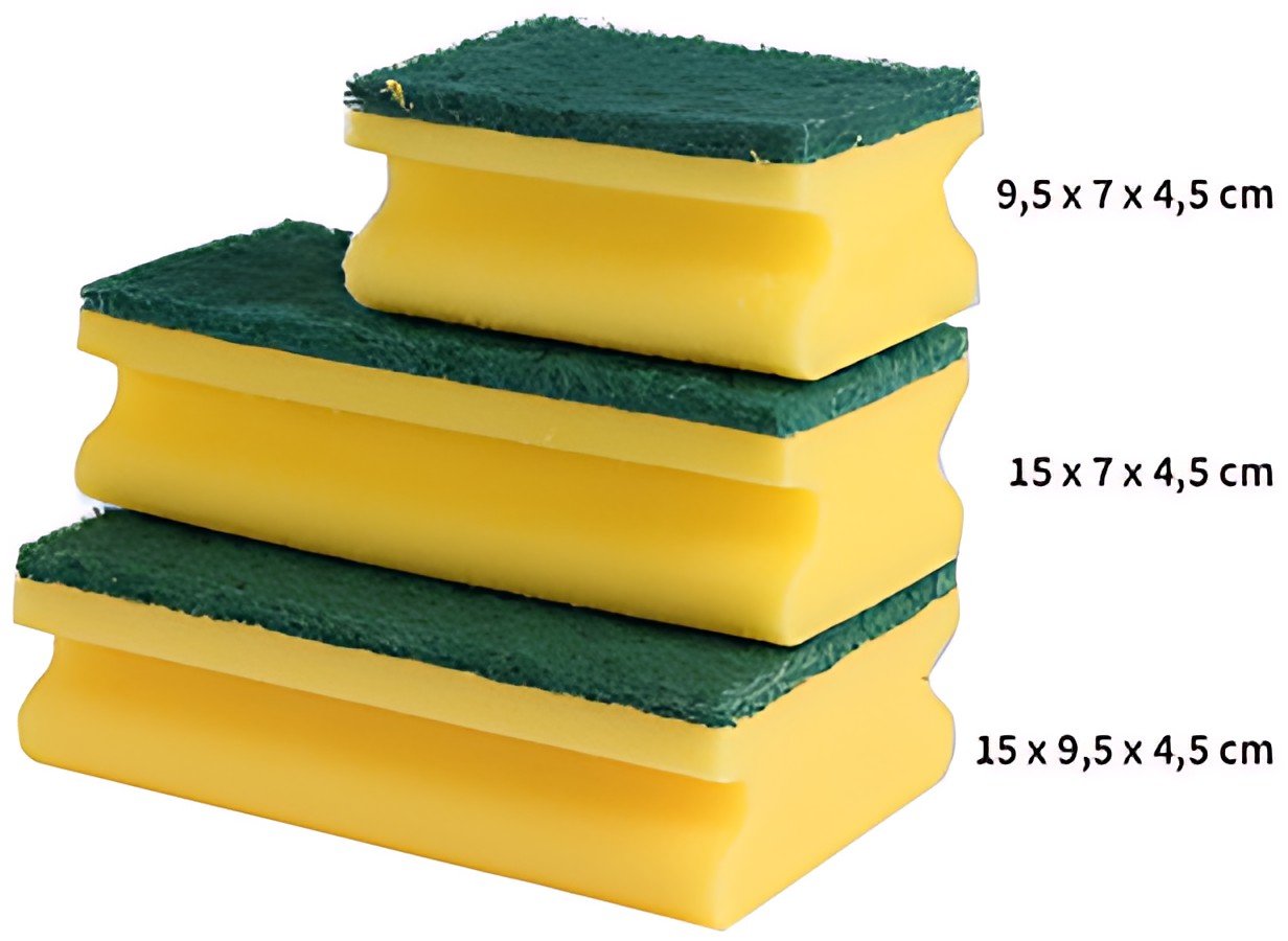 HYGOCLEAN Eponge de nettoyage CLASSIC, 95 x 70 mm, jaune