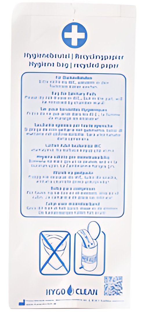 HYGOSTAR Sac hygiénique en papier, imprimé, blanc