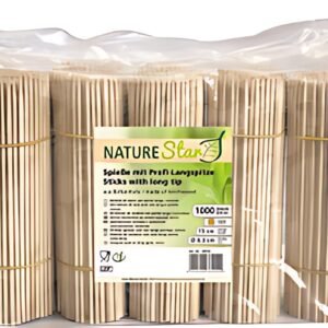 NATURE Star Pique à brochette, en bois, longueur: 300 mm