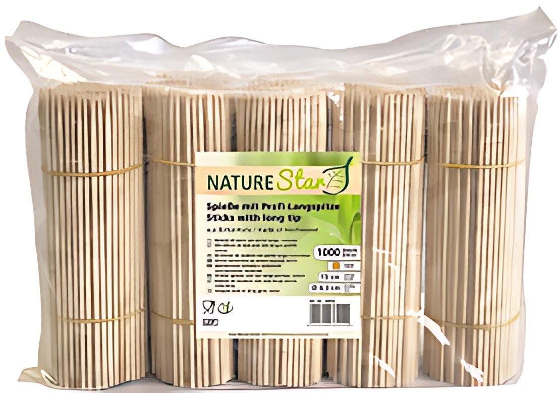 NATURE Star Pique à brochette, en bois, longueur: 300 mm