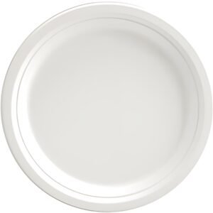 NATURE Star Assiette en canne à sucre, rond, 153 mm, blanc