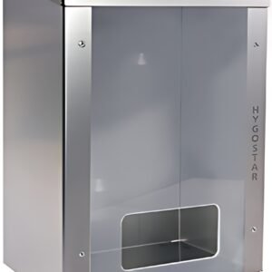 HYGOSTAR Distributeur acier inox, fenêtre plexi, argent