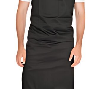 HYGOSTAR Tablier à bavette, polycoton, noir