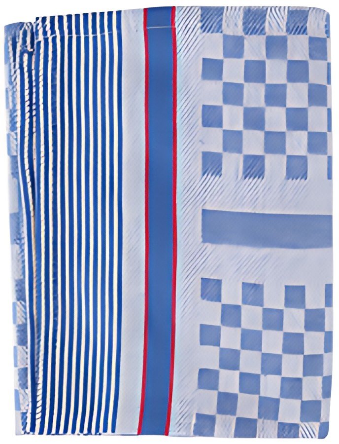 HYGOSTAR Torchon à vaisselle, quadrillé bleu-blanc, 240 g/m2