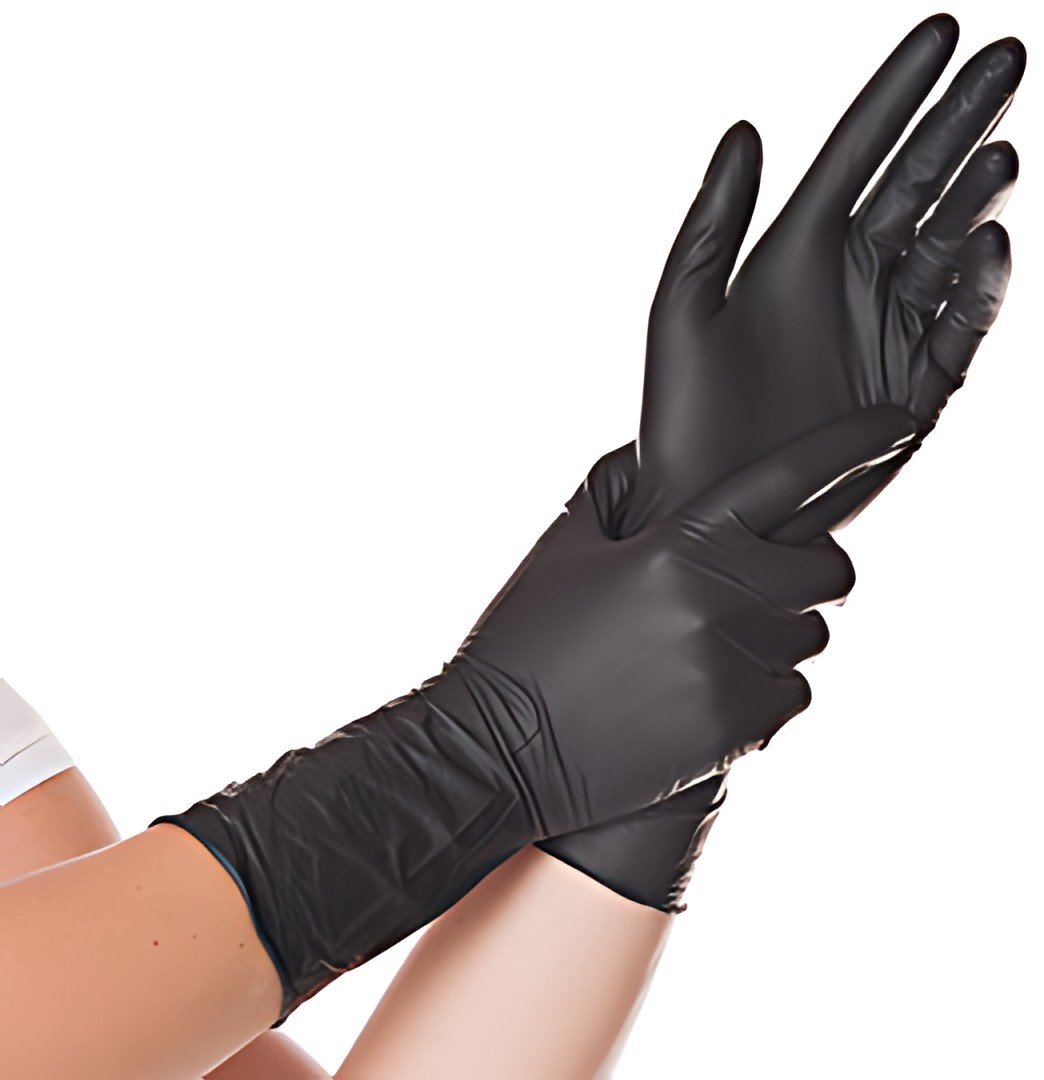 HYGOSTAR Gant nitrile SAFE LONG, XL, sans poudre, noir