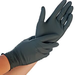 HYGOSTAR Gant nitrile EXTRA SAFE, L, sans poudre, noir