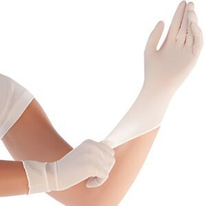 HYGOSTAR Gant synthétique Elastic, M, sans poudre, blanc