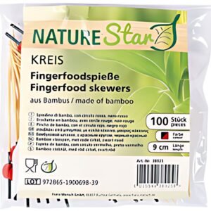 NATURE Star Pique apéritif Disc, en bambou, longueur: 90 mm