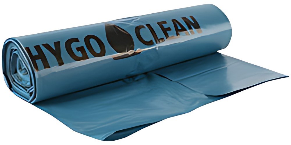 HYGOCLEAN Sac poubelle, 120 litres, en LDPE, bleu