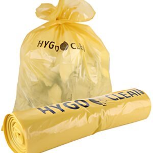 HYGOCLEAN Sac poubelle Light, 120 litres, en LDPE, jaune