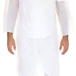 HYGOSTAR Blouse visiteur avec boutons pression, blanc