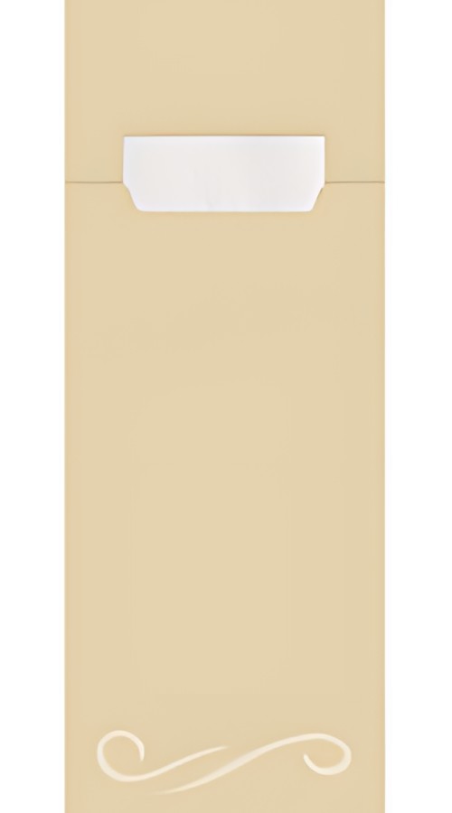 HYGOSTAR Pochette à couverts Classic, plié 1/8, crème/blanc