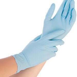 HYGONORM Gant nitrile Safe Fit, M, sans poudre, bleu
