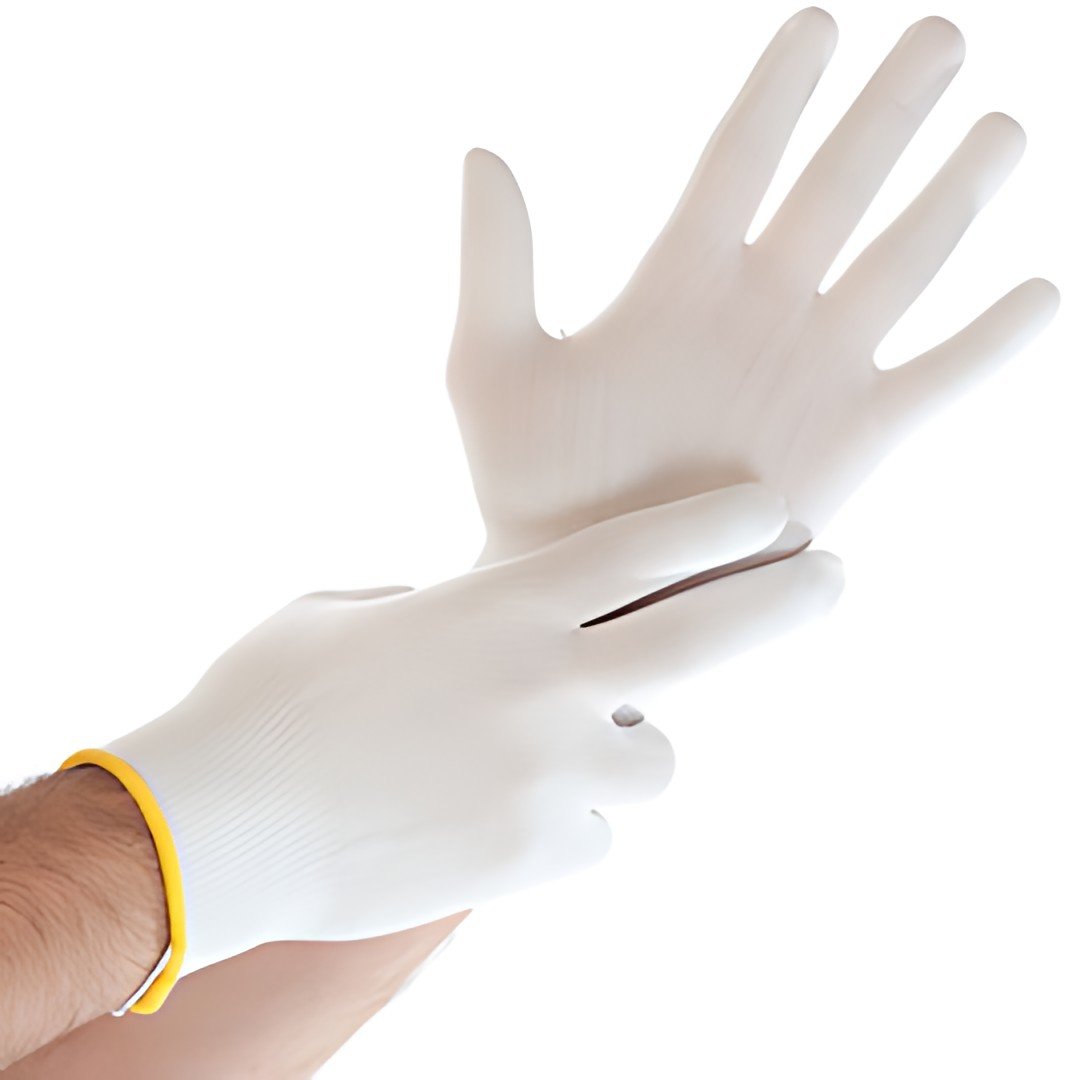 HYGOSTAR Gant de travail Ultra Flex, en nylon, M, blanc