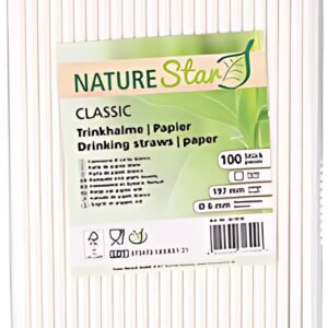 NATURE Star Paille en papier CLASSIC, 197 mm, blanc