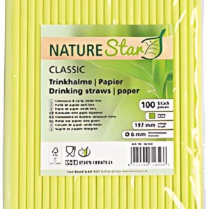 NATURE Star Paille en papier CLASSIC, 197 mm, vert citron