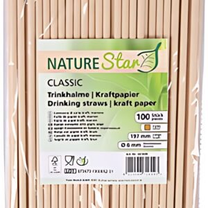 NATURE Star Paille en papier CLASSIC, 197 mm, brun