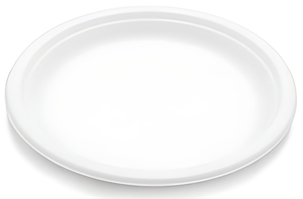NATURE Star Assiette en canne à sucre Bordofino, rond, blanc
