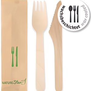 NATURE Star Jeu de couverts Simple, en bouleau, 2 pièces