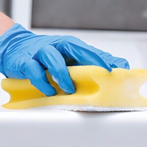 HYGOCLEAN Éponge Colour, non-tissé doux, rouge/blanc