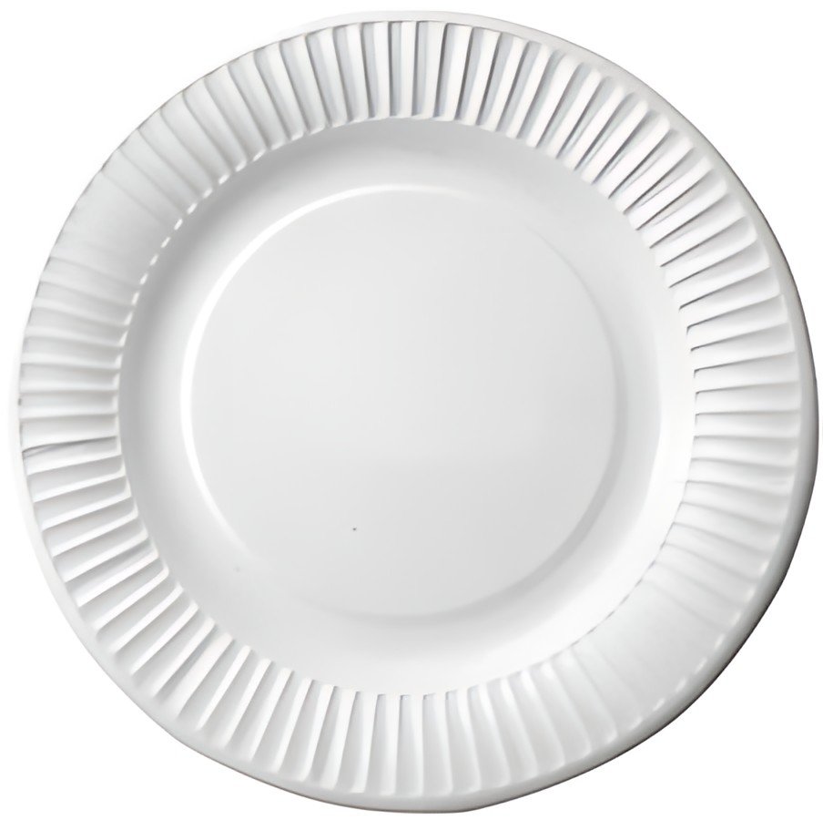 NATURE Star Assiette en carton, rond, 230 mm, blanc