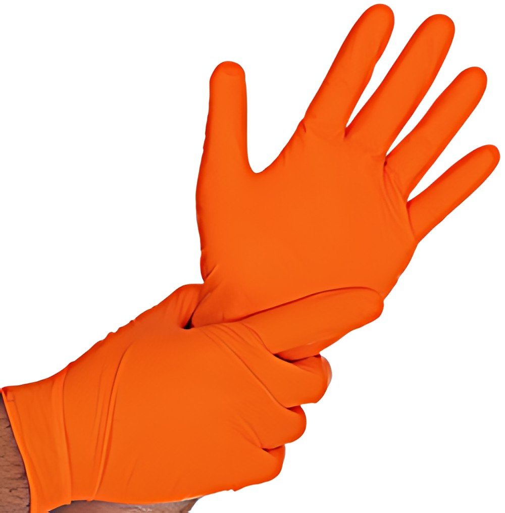 HYGOSTAR Gant en nitrile DIAMOND GRIP, L, orange