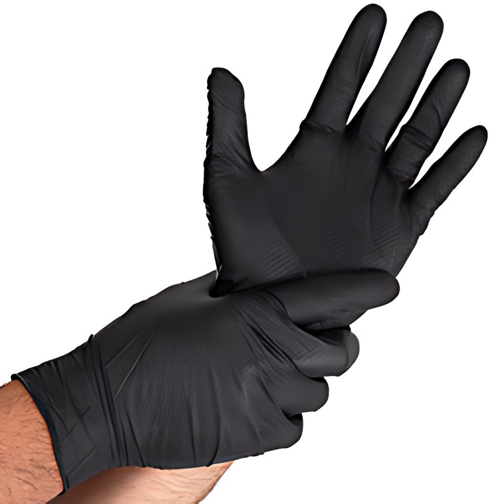 HYGOSTAR Gant en nitrile DIAMOND GRIP, XL, noir