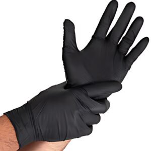 HYGOSTAR Gant en nitrile DIAMOND GRIP, M, noir