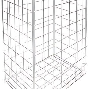 HYGOCLEAN Corbeille à déchets, maille en métal, 60 L, blanc