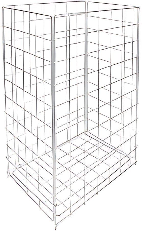 HYGOCLEAN Corbeille à déchets, maille en métal, 60 L, blanc