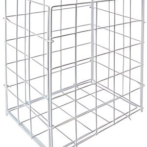 HYGOCLEAN Corbeille à déchets, maille en métal, 20 L, blanc