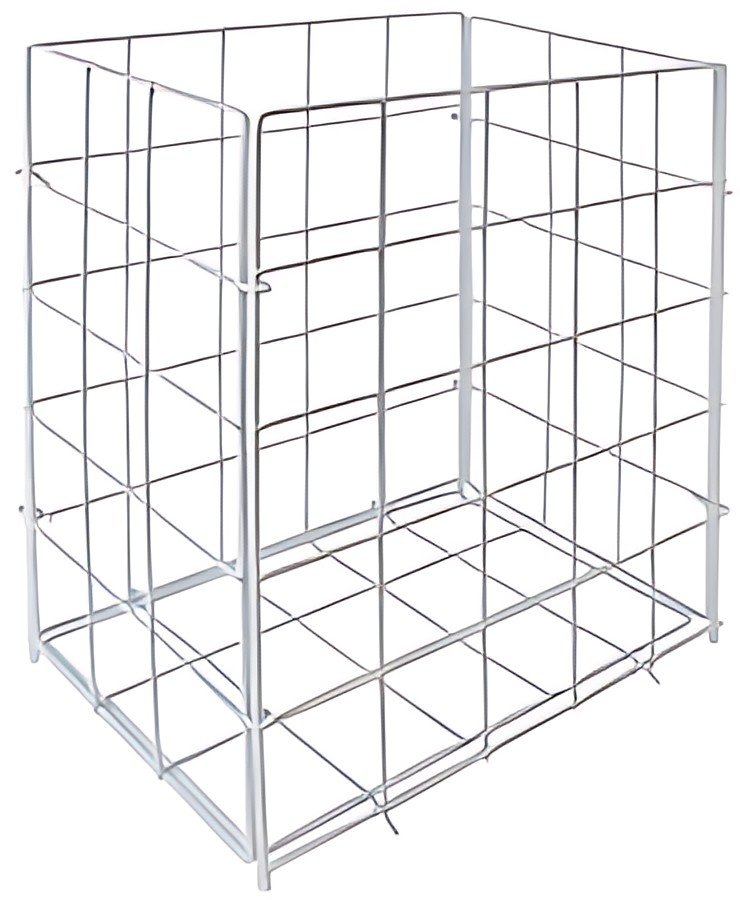 HYGOCLEAN Corbeille à déchets, maille en métal, 20 L, blanc