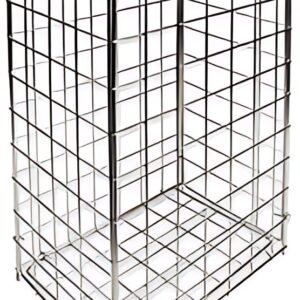 HYGOCLEAN Corbeille à déchets, maille en métal, 60 L, inox
