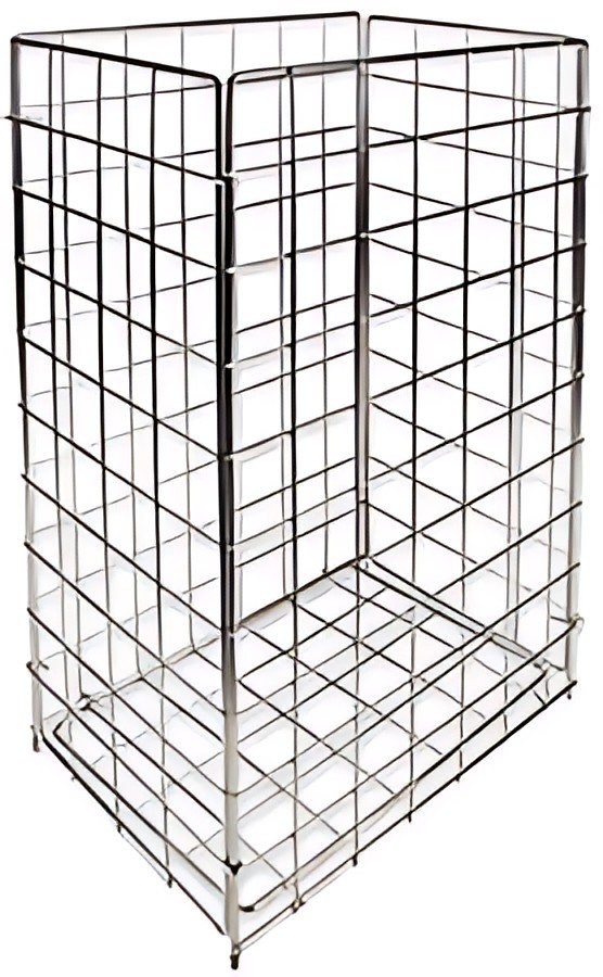 HYGOCLEAN Corbeille à déchets, maille en métal, 60 L, inox