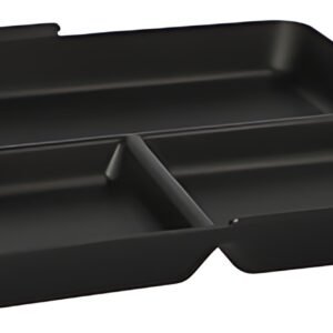 PAPSTAR Barquette Circulware, carré, 3 compartiments, noir