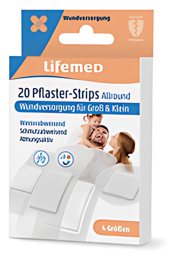 Lifemed Pansements "Allround", pack de 100, mi-transparent