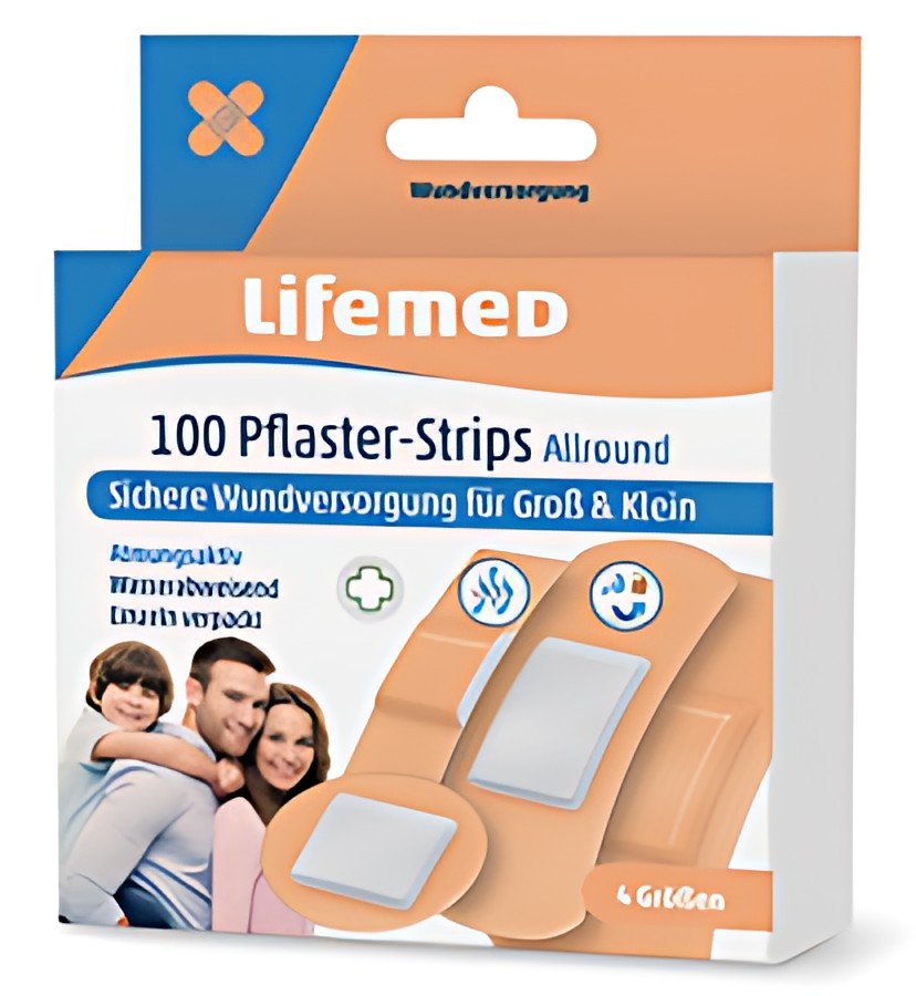 Lifemed Pansements "Allround", pack de 100, couleur chair