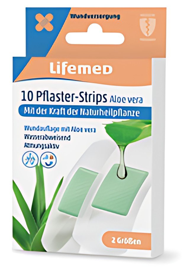 Lifemed Pansements "Aloe vera", pack de 10, blanc