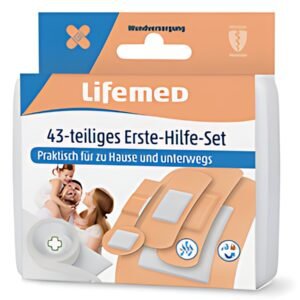 Lifemed Kit de pansements de premiers secours, 43 pièces