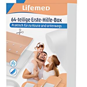 Lifemed Kit de pansements de premiers secours, 64 pièces