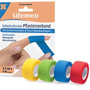 Lifemed Bande cohésive, auto-adhésive, assorti