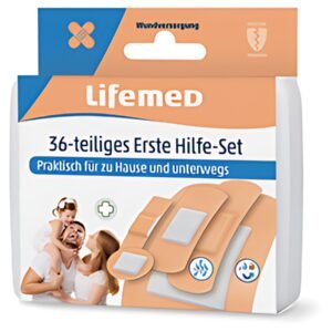 Lifemed Kit de pansements de premiers secours, 36 pièces