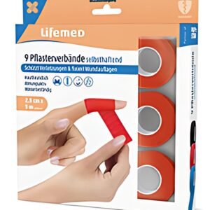 PAPSTAR Pansement, auto-adhésif, 9 rouleaux, rouge