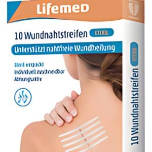 Lifemed Bande de suture cutanée stérile, boîte de 10, blanc