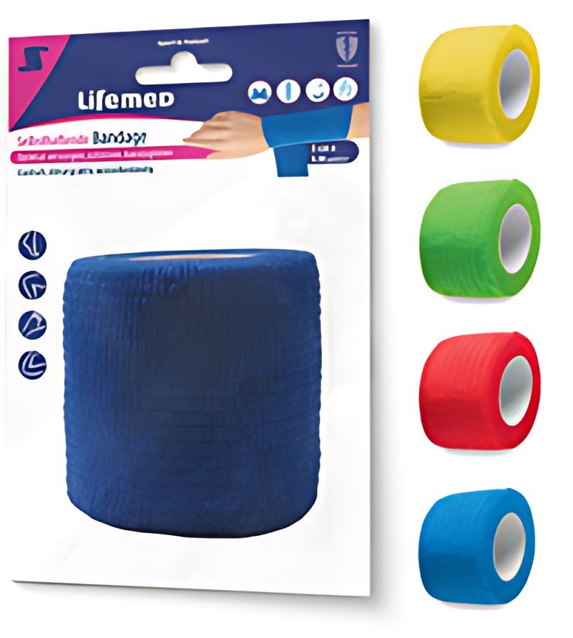 Lifemed Bande cohésive auto-adhésive, 50 mm x 4,0 m