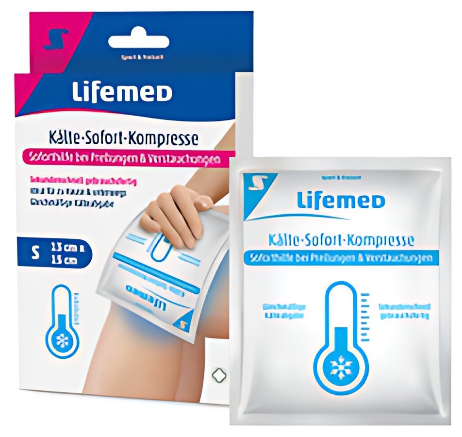 Lifemed Compresse de froid instantané, 150 x 130 mm, blanc